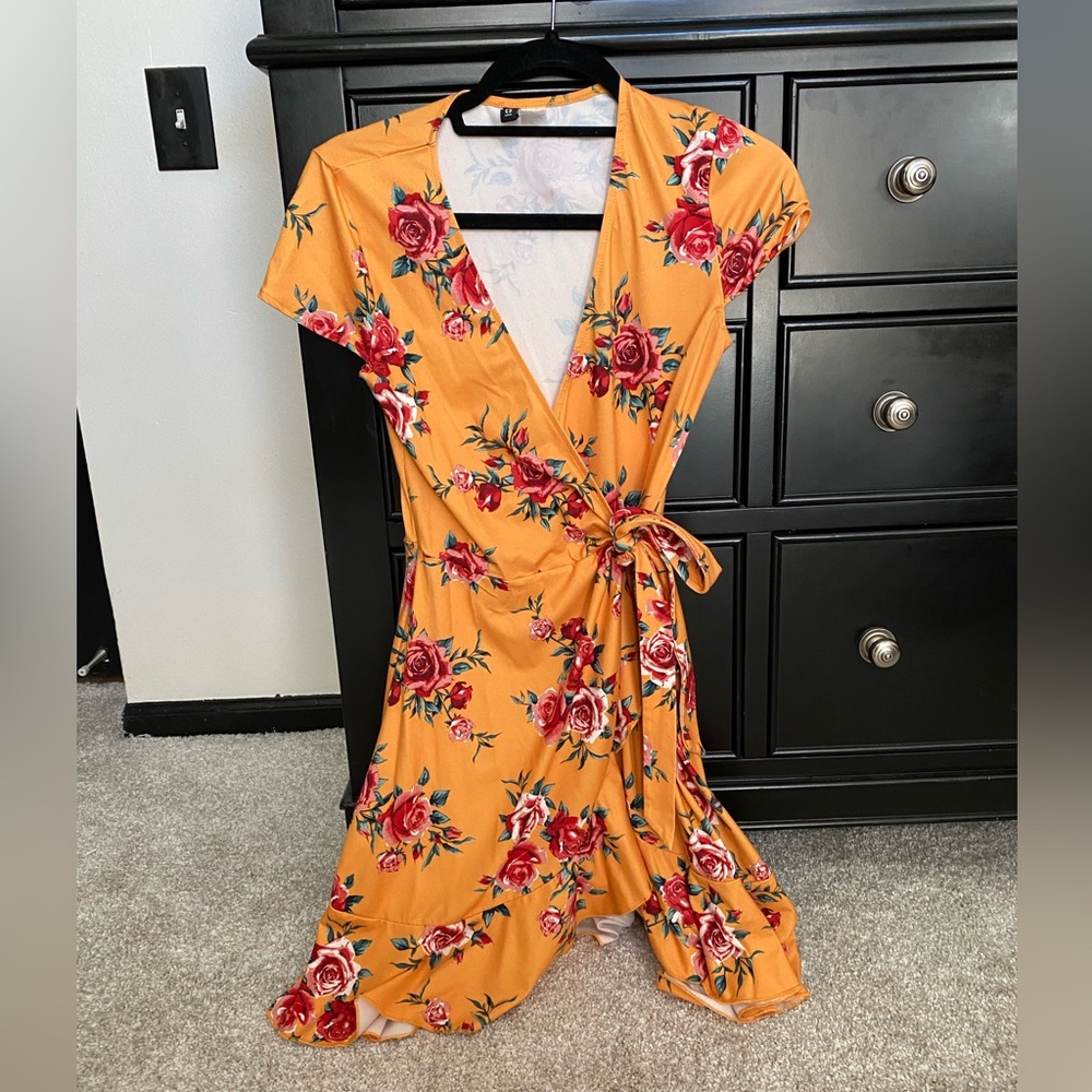 Floral wrap dress